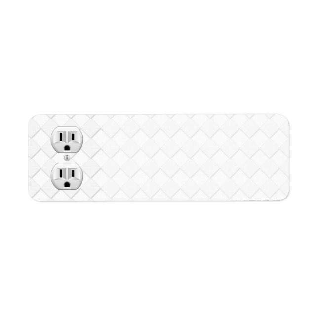 Etiqueta Electrical Plug Wall Outlet Fun Customize This (Frente)