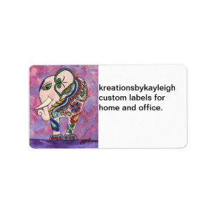 Etiqueta Elefante Decorado