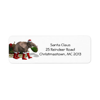 Etiqueta Elefante Doce do Papai Noel