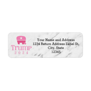 Etiqueta Elefante Rosa Trump 2024