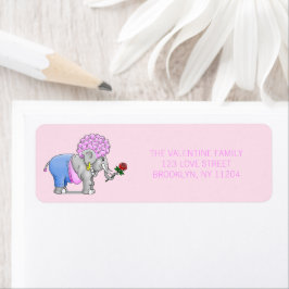 Etiqueta Elefantes Feliz Dia dos Namorados