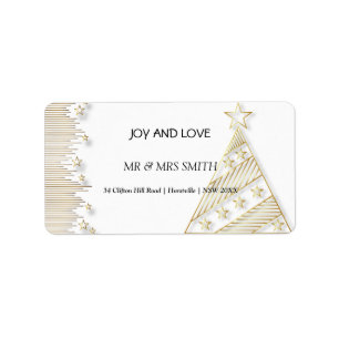 Etiqueta elegância do ouro de Natal