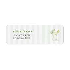 Etiqueta Elegant A Tini One Baby Shower Return Address