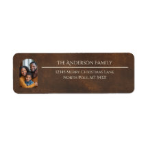 Elegant Arch Family Photo Brown Return Address