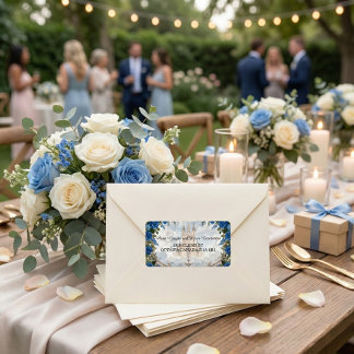 Etiqueta Elegant Chateau & Formal Royal Floral Address