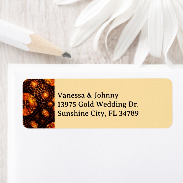 Etiqueta Elegant Classic Boho Modern Gold #901 Wedding (Insitu)
