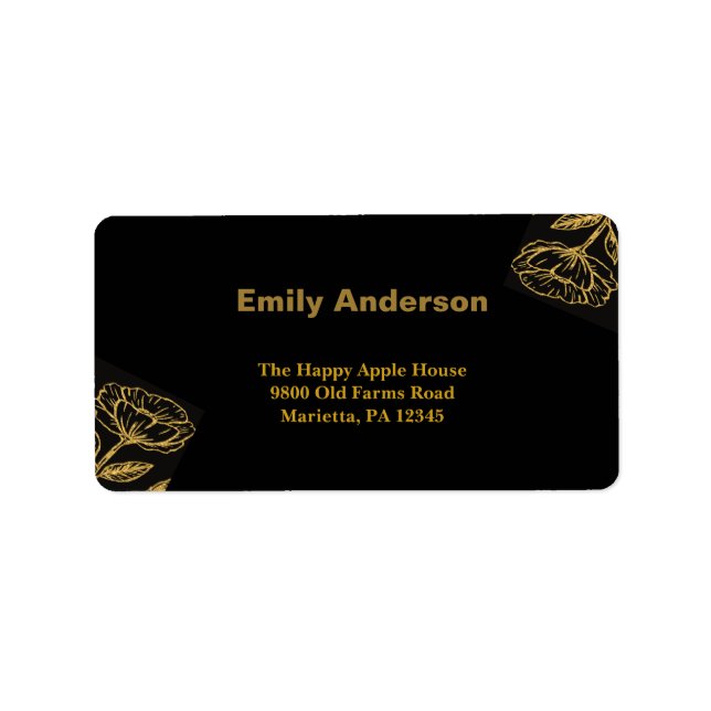 Etiqueta Elegant Dual Birthday Soiree (Frente)