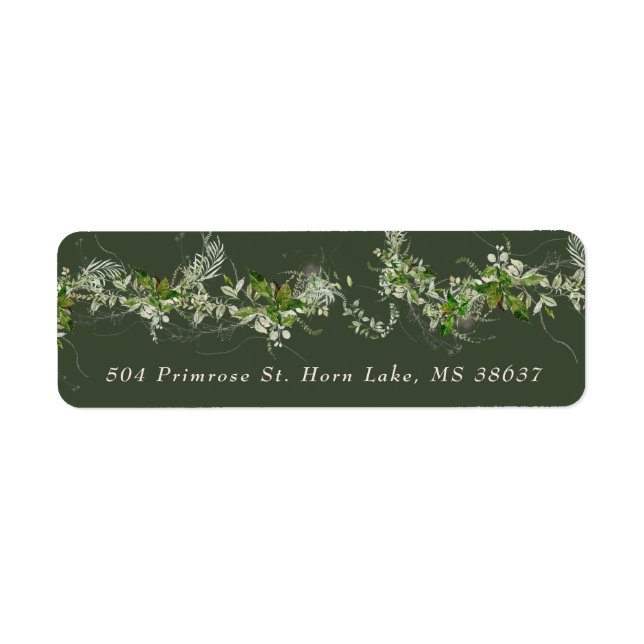 Etiqueta Elegant Green Eucalyptus Wedding Envelope (Frente)