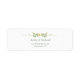 Etiqueta Elegant Lemon Greenery Return Address