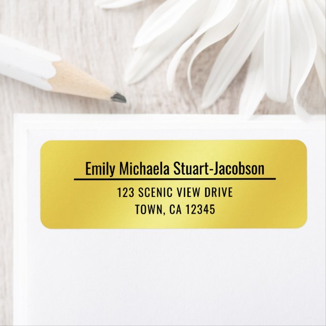 Etiqueta Elegant Modern Golden Contemporary Professional (Insitu)