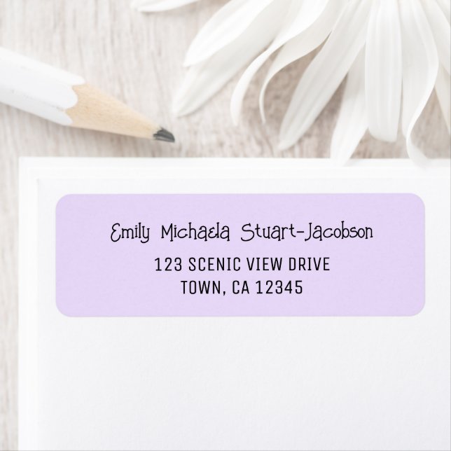 Etiqueta Elegant Modern Purple Casual Contemporary Script (Insitu)