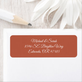 Etiqueta Elegant Rustic Terracotta Ember Return Address