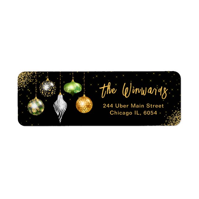 Etiqueta Elegant Safari Print Ornament Christmas (Frente)