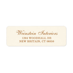 Etiqueta Elegant Script Ivory Return Address