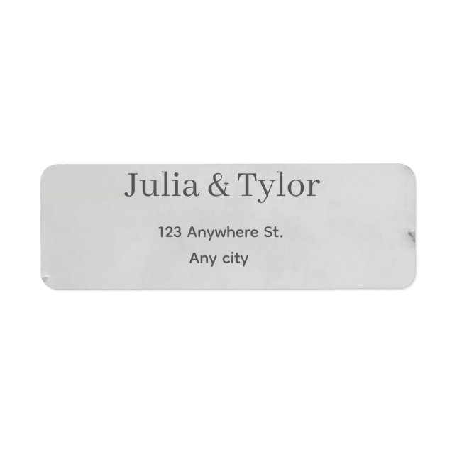Etiqueta Elegant Silver Wedding Address Label (Frente)