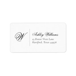 Etiqueta Elegant Simple Initial Address Label