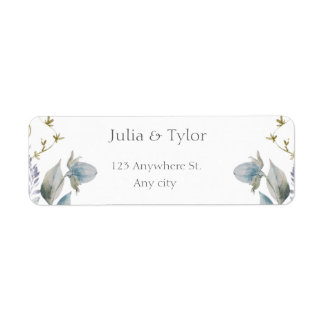 Etiqueta Elegant Wedding Address Label