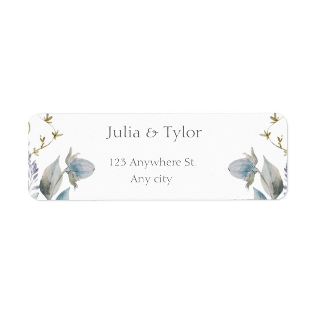 Etiqueta Elegant  Wedding Address Label (Frente)