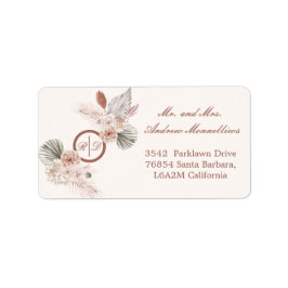 Etiqueta Elegant Wedding Return Address Label