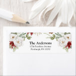 Etiqueta Elegant Winter Floral Return Address Label<br><div class="desc">Winter-themed return address label to match Winter Elegance collection. Customize with your name and address.</div>