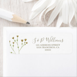 Etiqueta Elegante Airy Simple Wildflower Address