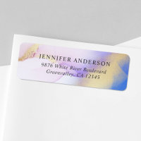 Elegante Aquarela Lilac Dourado Luxo Personalizado