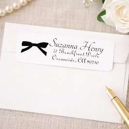 Etiqueta Elegante Arco Preto Caligrafia Elegante