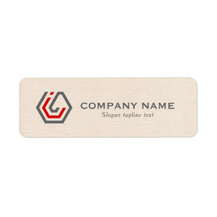 Etiqueta Elegante Beige Linen e fique no logotipo