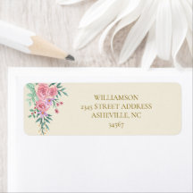 Elegante Boho Rosa Bege Floral Aquarela Casamento 