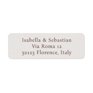 Etiqueta Elegante Casamento em Aquarela de Villa Italiana