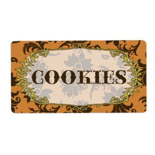 Etiqueta elegante da comida dos biscoitos