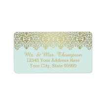 Elegante de Lace do Ouro de Vintage de Envelope Ca