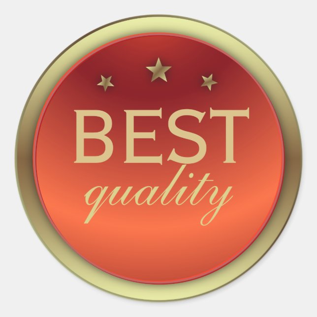 Etiqueta Elegante de melhor qualidade, Dourada e v (Frente)