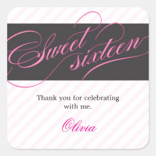 Etiqueta elegante do favor de partido do doce