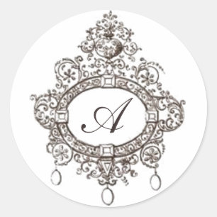 Etiqueta elegante do monograma