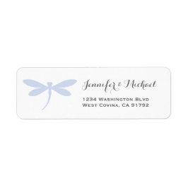 Etiqueta Elegante Dragonfly Return Address Label Modelo