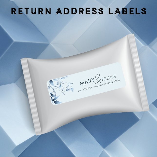 Etiqueta Elegante e moderno endereço de retorno do casament (Criador carregado)