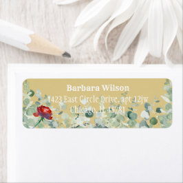 Etiqueta Elegante Eucalyptus Greenery Design Return Endereç