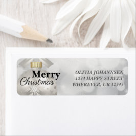 Etiqueta Elegante Festa de Natal Feliz Bem-vindo