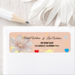 Etiqueta Elegante flor de dázia moderna