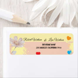 Etiqueta Elegante flor de dázia moderna