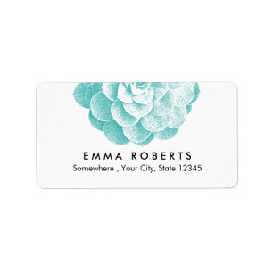 Etiqueta Elegante floral do Succulent