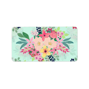 Etiqueta Elegante Floral - Pintor de Aquarela - Design Girl