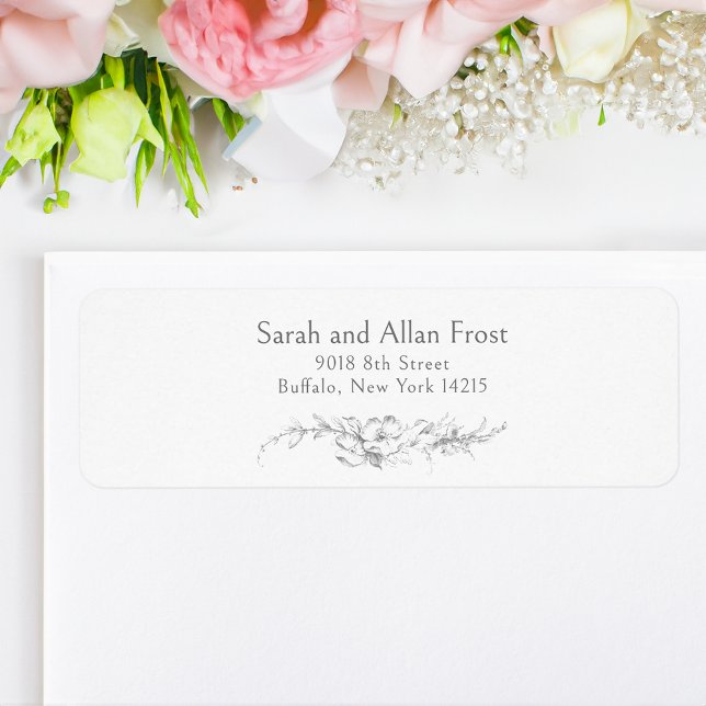 Etiqueta Elegante francês Rococo Floral (Criador carregado)