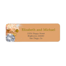 Etiqueta Elegante Laranja Floral Eucalyptus Disco