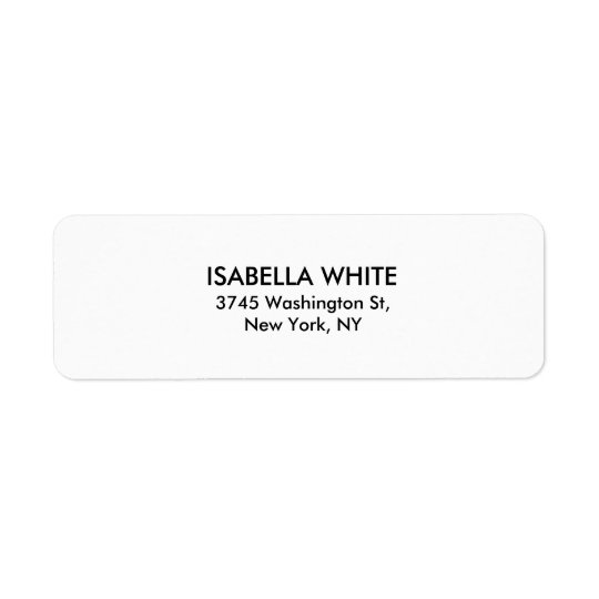 Etiqueta Elegante Liso Simples Do Fundo Branco Chique Na Zazzle Com Br Sorriso superior feliz do homem de negócio. etiqueta elegante liso simples do fundo branco chique na