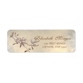 Etiqueta Elegante Moderno Chic Magnólia Endereço