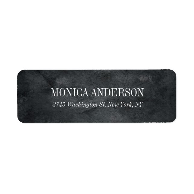 Etiqueta Elegante Moderno Cinza Profissional (Frente)