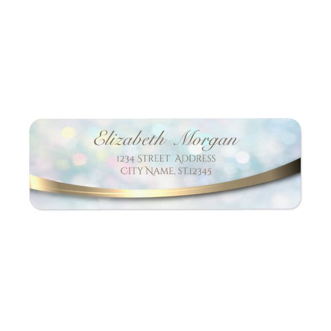 Etiqueta Elegante Na moda moderno sofisticado, Bokeh (Frente)