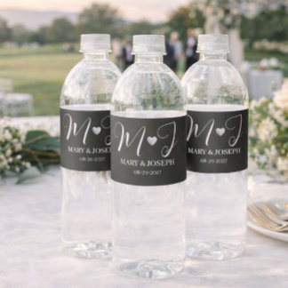 Etiqueta Elegante Personalizada para Garrafa de Ág